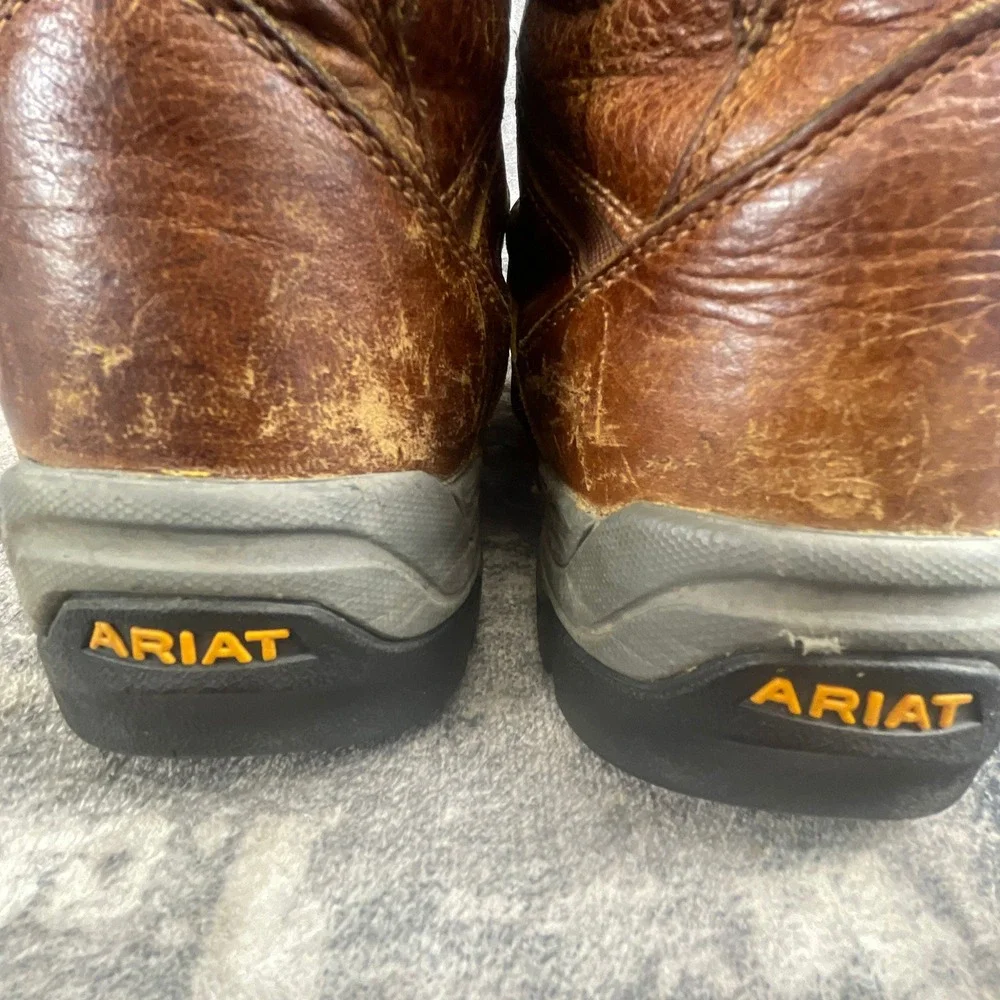 Ariat Waterproof Performance Work Boots Men 10EE Brown Leather Carbon Safety Toe